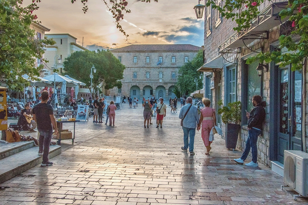 Piazza Syntagma a Nauplia, Grecia