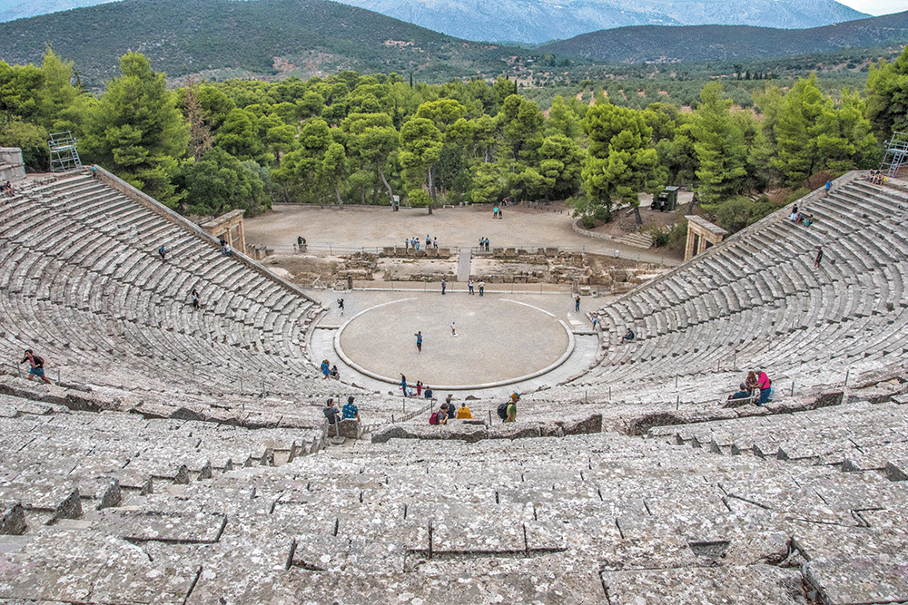 Il Teatro di Epidauro, Peloponneso, Grecia