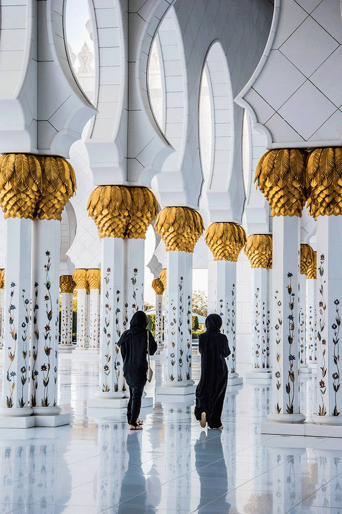 Moschea di Abu Dhabi, turisti